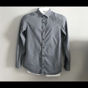 ARMANI EXCHANGE Long Sleeve Slim Fit Striped Oxford Shirt